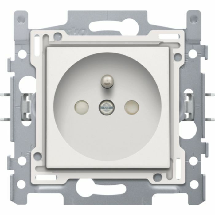 Een computer gebruiken klimaat chaos Niko Stopcontact met aarding white - Standaard model 28,5mm schroefklemmen  - 101-66600 | Solyd