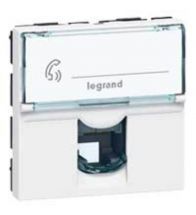 Legrand Mosaic - Stopcontact RJ11 2 modules wit - 078731