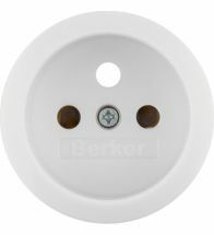 Berker - Centraalplaat voor stopcontact penaarde serie 1930/GLAS WIT - 396579