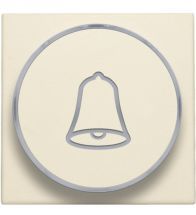 Niko - Centraalplaat drukknop transparante ring 'bel' cream - 100-64007