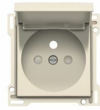 Niko - Centraalplaat stopcontact met klapdeksel cream - 100-66603