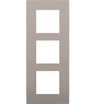Niko - Plaque de recouvrement triple verticale 60MM bronze - 123-76300